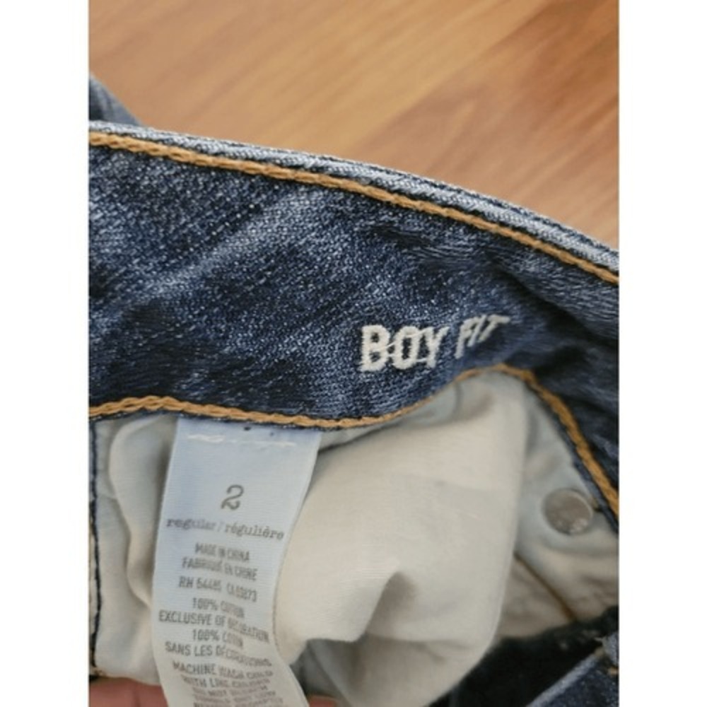 American Eagle Boy Fit Boyfriend Fit Jeans Medium Wash Size 2 Regular - Picture 5 of 8